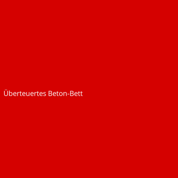 Überteuertes Beton-Bett